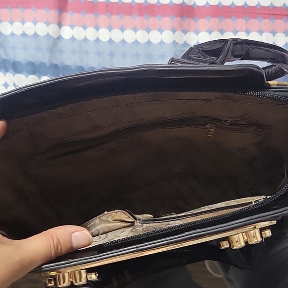 Shiny plaid handbag - Picture 5 of 8